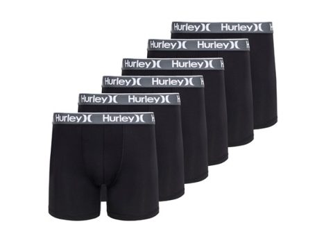 Hurley Men's 6 Pack Regrind Boxer Brief